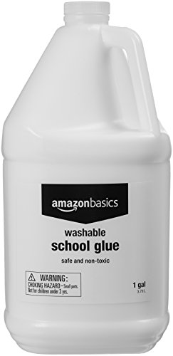 AmazonBasics All Purpose Washable School White Liquid Glue - Great for Making Slime, 1 Gallon Bottle