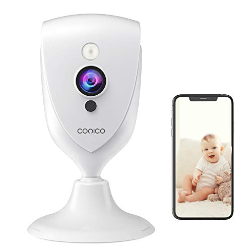 Baby Monitor, Conico 1080P HD Wireless Camera Pet Cam with Sound Motion Detection, Home Wireless Security Camera with 2- Way Audio, Night Vision Cloud WiFi Camera for Baby, Pet, Elder, 2.4G WiFi