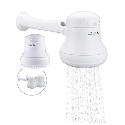 Finlon Electric Shower Head Instant Hot Water Heater Shower Head 5400W Tankless Wall Install Shower Head