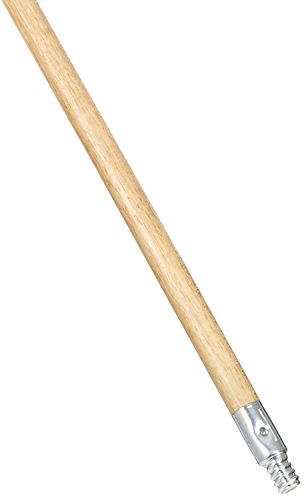 Rubbermaid Commercial FG636400LAC Lacquered-Wood Handle with Threaded Metal Tip, Natural (Pack of 12)