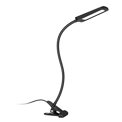 TROND LED Clamp Desk Lamp Task Light (9W, 6000K Daylight, 3-Level Dimmable, Extra-Long Flexible Gooseneck), for Headboard, Workbench, Craftwork, Reading, Painting, Sewing or Knitting