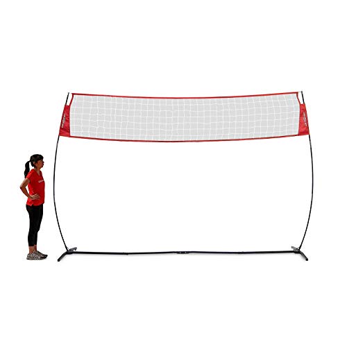 PowerNet Freestanding Volleyball Warm Up Net | Portable Design for Indoor Or Outdoor Use | Foldable One Piece Quick Setup Frame | Great for Hitting Serving Drills Small Scrimmage Or 1 On 1 Game