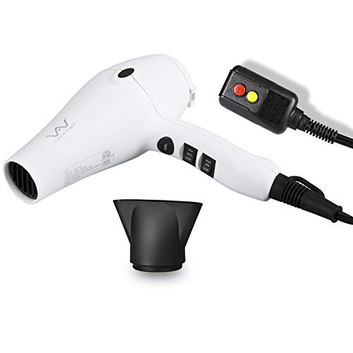 VAV 1875W Negative Ion Hair Dryer, Professional Hair Blow Dryer, 2.5 Large Air Volume Fast Dryer, 2 Speed 3 Heat Settings With Powerful DC Motor & Concentrator Nozzle Lightweight