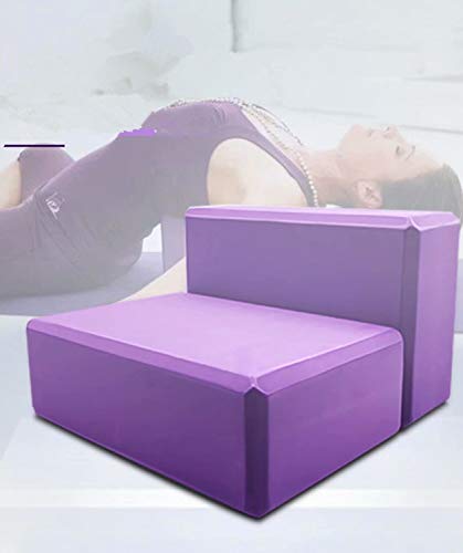 BABYONLINE D.R.E.S.S. Yoga Block EVA High Density Environmental Protection Sports Fitness Products Auxiliary Supplies Soft Material Light Supple Foam.Purple