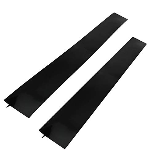 ST Silicone Crumb Guards and Stove Gap Cover, Black, 2 Pack