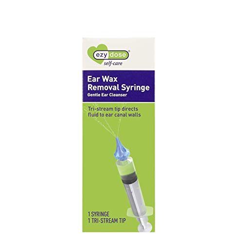 Ezy Dose Ear and Ear Wax Cleaner for Humans | Syringe with Tri-Stream Tip | Safe and Antibacterial