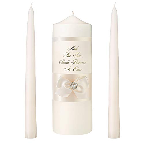 Lillian Rose Wedding Ceremony Unity Candle Ivory Pearl Set