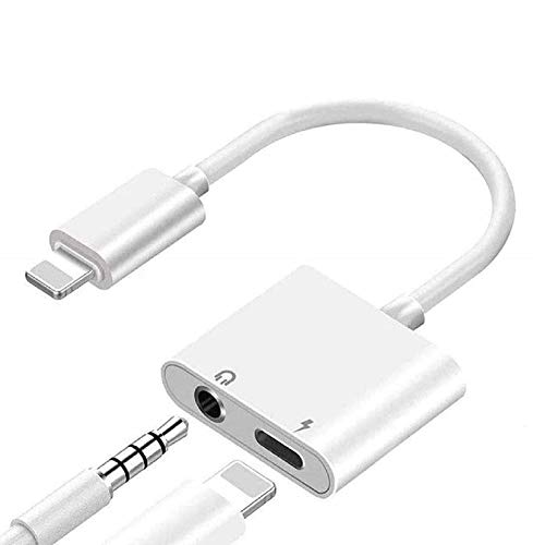 [Apple MFi Certified] Lightning to 3.5mm Headphone Splitter, 2 in 1 Lightning to 3.5mm Headphone Audio & Charger Cable Compatible iPhone 11/XS/XR/X 8 7, iPad, Support Volume Control + Calling + iOS 13