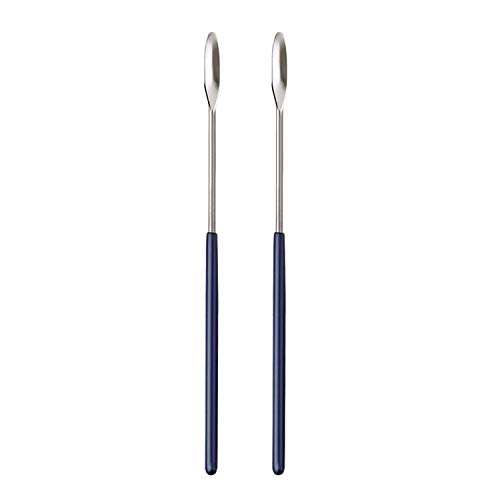 Aozita 2 Pack Lab Spatula - Micro Lab Spoon/Scoop with Nickel-Stainless Blade - Also Great Filler