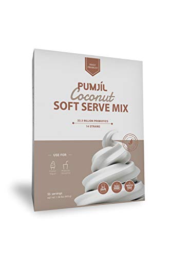 Soft serve ice cream mix, Pumjil Probiotic Soft Serve Mix, Ideal for Frozen Yogurt and Smoothies, Coconut Flavor (55 servings per box)