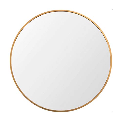 Beauty4U Large Round Metal Frame Mirror, 19.7” Wall-Mounted Mirror for Bedroom, Bathroom, Living Room, Entryway, Vanity Mirror, Gold