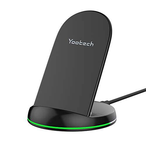 Yootech Wireless Charger Qi-Certified 10W Max Wireless Charging Stand, Compatible with iPhone SE 2020/11/11 Pro/11 Pro Max/XS MAX/XR/XS/X/8, Galaxy S20/Note 10 Plus/S10/S10 Plus(No AC Adapter)