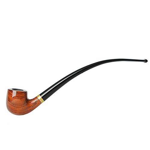 MUXIANG Churchwarden Tobacco Pipes Handmand Rosewood Tobacco Pipe 3 mm Metal Filters Pipe Accessories AD0008