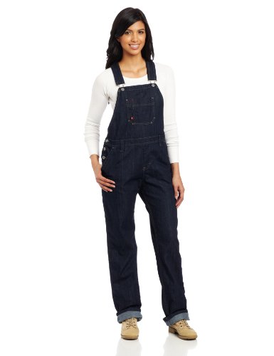 Dickies womens Denim Bib overalls, Blue Denim, Large US