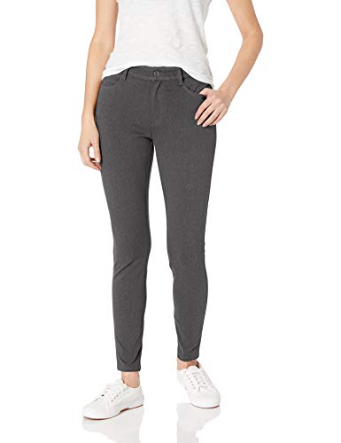 Amazon Essentials Women's Mid-Rise Skinny Stretch Knit Jegging, Charcoal Heather, 12