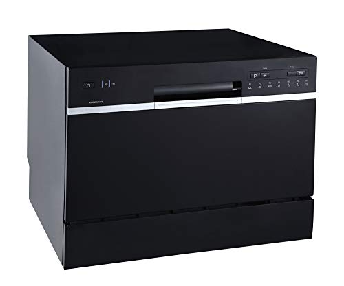 EdgeStar DWP62BL 6 Place Setting Energy Star Rated Portable Countertop Dishwasher - Black