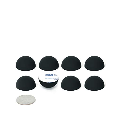 1' Platinum Silicone Hemisphere Bumper, Non-Skid Isolation Feet with Adhesive–20 Durometer–8 Pack