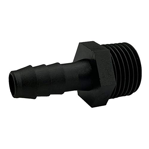 20 pcs 3/8' Barb x 1/2' NPT Male Connector, Plastic Hose Barb Fitting, Adapter, Industrial Hose Barb to Pipe Fittings Connect