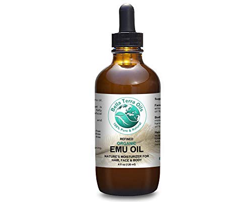 Emu Oil 4 oz 100% Pure Fully Refined Organic Undiluted - Bella Terra Oils