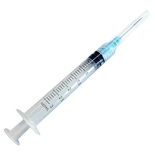 BSTEAN 25 Pack 3ml Disposable Sterile Syringe with 23Ga 1.0 Inch Needle, Individual Package