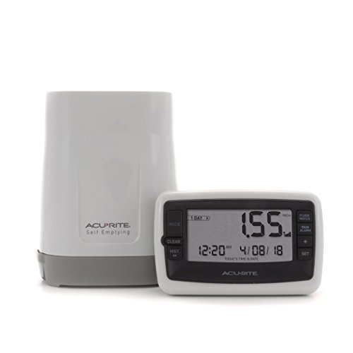 AcuRite 00899 Wireless Rain Gauge with Self-Emptying Collector,Multi