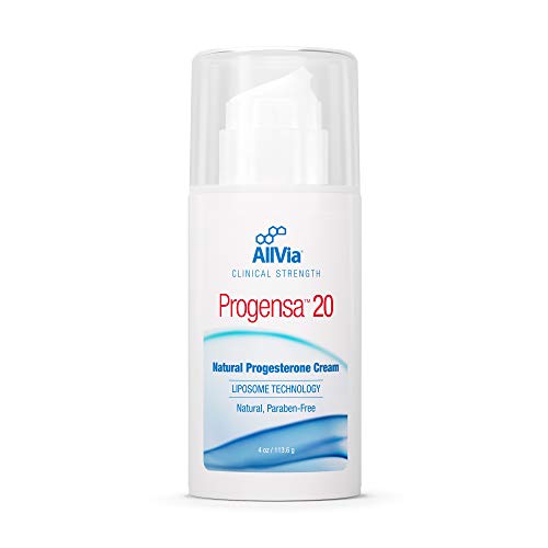 Allvia - Progensa 20 Cream - Progesterone Cream, Liposome Technology, Clinical Strength, Paraben Free - 4 Ounces