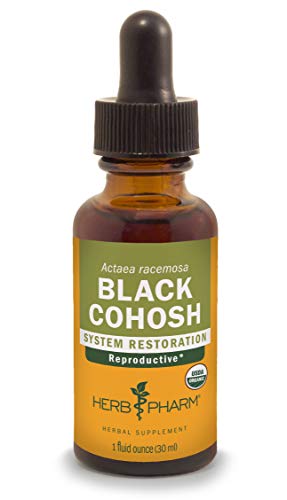Herb Pharm Certified Organic Black Cohosh Liquid Extract for Female Reproductive System Support - 1 Ounce (DBLKCO01)