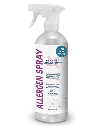 Allergy Asthma Clean Allergen Spray pet dander, dust mites, cockroach allergen. Mineral concentrate in bottle. -JUST ADD WATER- 33.8oz