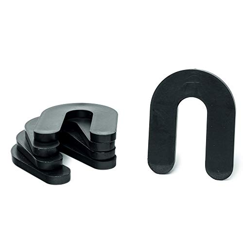 1/4' x 2-5/16' x 3' Plastic Shims Structural Horseshoe U Shaped, Tile Spacers, Black, Quantity 100 by Bridge Fasteners