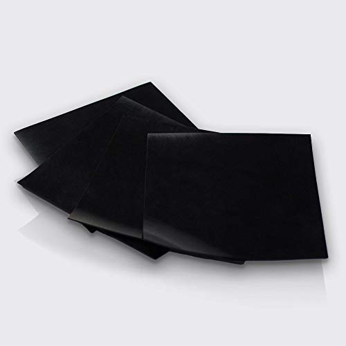 Neoprene Rubber Sheet 1/16 (.062)' Thick X 6' Wide X 6' Long(Pack of 4), Solid Rubber Roll Use for Gaskets DIY Material, Supports, Leveling, Sealing, Bumpers, Protection, Abrasion, Flooring, Black