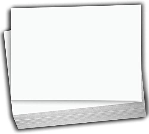 Hamilco White Cardstock Thick Paper - Blank Index Flash Note & Post Cards - Greeting Invitations Stationary 4 X 6 Heavy Weight 100 lb Card Stock for Printer (100 Pack)
