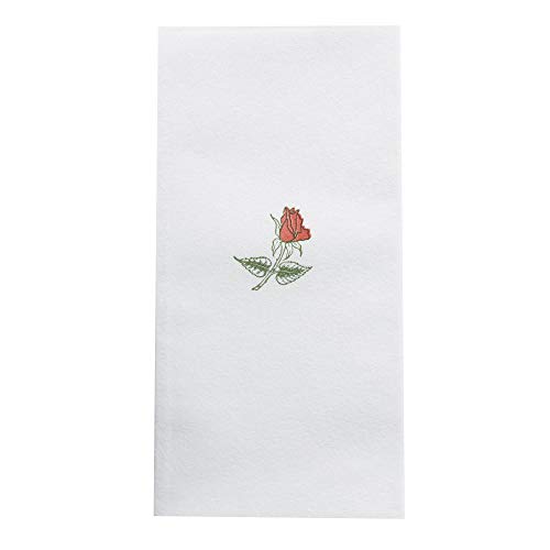 Dixie Ultra 1/8-Fold Linen Replacement Dinner Napkin (Previously Essence Impressions) by GP PRO (Georgia-Pacific), White-Rose, 92126, 100 Napkins Per Pack, 4 Packs Per Case