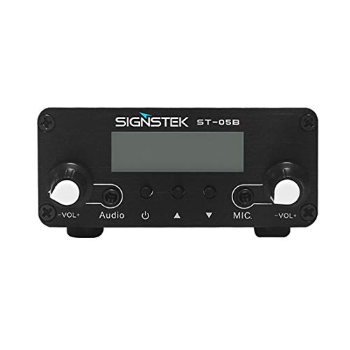 Signstek ST-05B FM Transmitter for Church, Dual Mode Long Range Stereo Broadcast with Antenna, Black