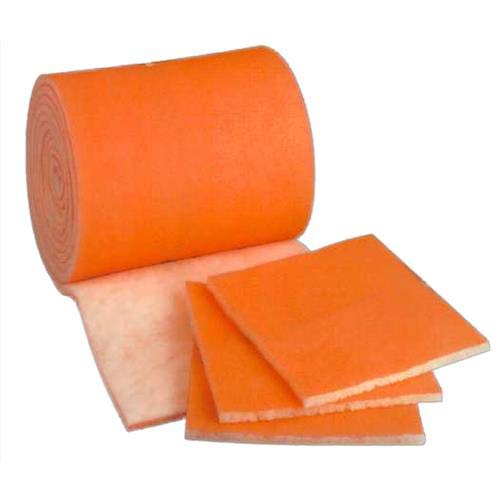 Furnace/Air Handler/HVAC Air Filter Media Roll, Orange/White MERV8 Polyester Media - 1 inch x 25 inch x 6 Foot - Cut to Size