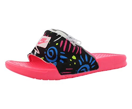 Nike Benassi JDI Fanny Pack 80's Slides (Pink/Black, 11 M US)