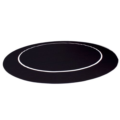 54 Inch Neoprene Rubber Round Poker Table Layout with Carrying Bag - Includes Bonus Deck of Cards! (BLACK)