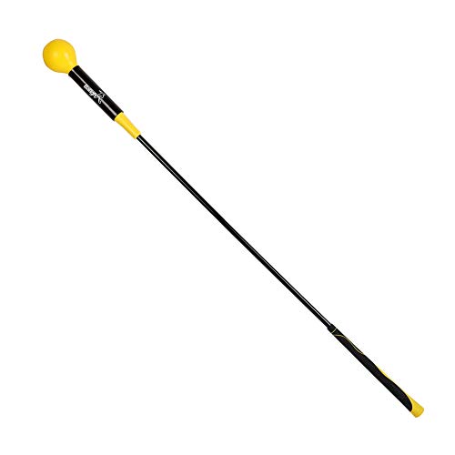 Greatlizard Golf Training Aid Swing Trainer for Strength Flexibility and Tempo Training (Yellow, 48 Inches)