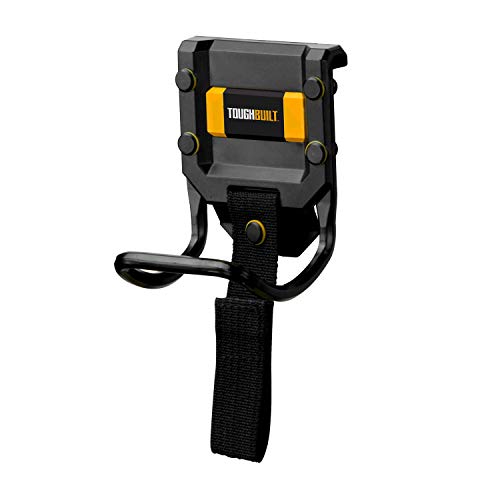 ToughBuilt - Modular Hammer Loop | Durable Hammer Holder/Holster/Catch Clips on any Belt or Pocket, Extreme-duty Steel Loop/Metal Ring, Unique Power Cord Mgmt, Heavy-duty Construction - (TB-52)