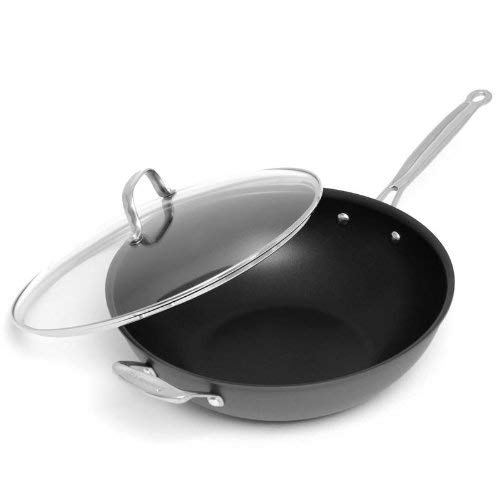 Cuisinart Chef's Classic Nonstick Hard-Anodized 12-1/2-Inch Stir Fry with Helper Handle and Cover