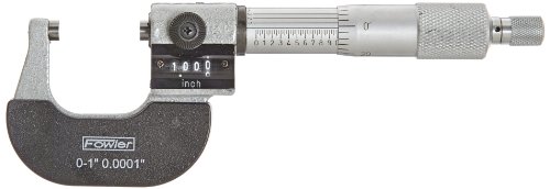 Fowler Full Warranty Inch Digit Outside Micrometer, 52-224-001-0, 0-1' Measuring Range, 0.0001' Graduation