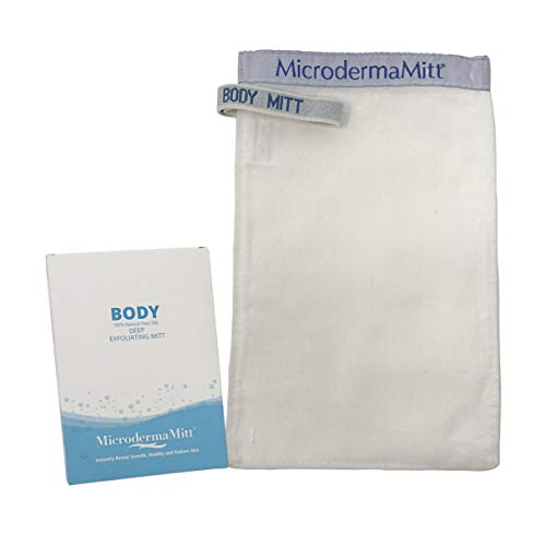 MicrodermaMitt Deep Exfoliating Mitt Body Scrub – Dead Skin Remover Treatment For Smooth Skin, Keratosis Pilaris Treatment & Improved Skin Texture
