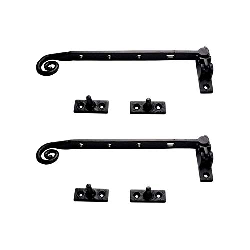 Adonai Hardware 10' Black Antique Iron Window Casement Stay - Supplied as 2 Pieces per Pack