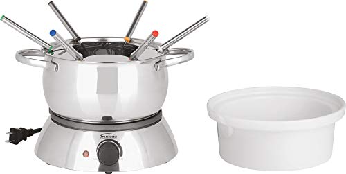 Trudeau Alto 3-in-1 Electric Fondue Set, 11-Piece, Silver