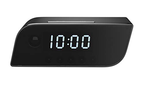 Pavlysh wi-fii camera alarm clock with night vision - motion detection nanny camera - loop recording security camera for home surveillance - video recorder real-time - hd 1080p