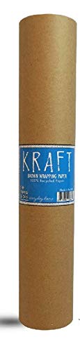 Kraft Brown Wrapping Paper Roll 18' x 1,200' (100 ft) – 100% Recyclable Craft Construction and Packing Paper for Use in Moving, Bulletin Board Backing and Paper Tablecloths