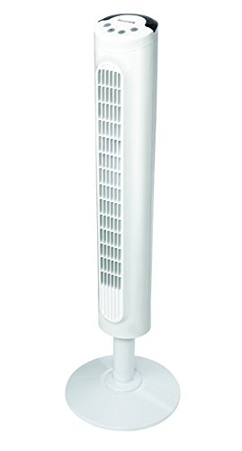 Honeywell White Comfort Control Tower Fan, Slim Design, Powerful Cooling, 1 Pack