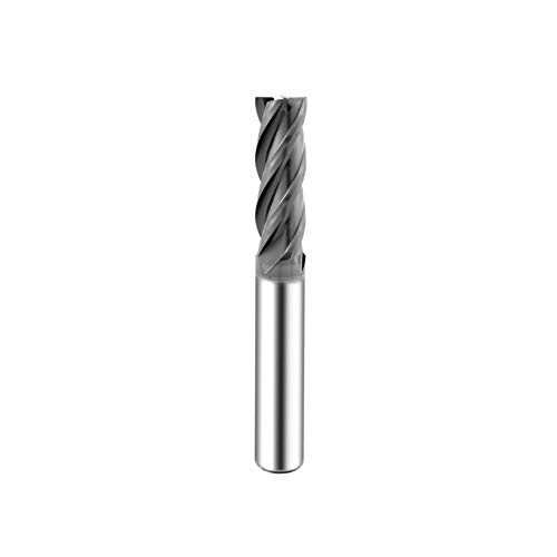 SPEED TIGER ISE Carbide Square End Mill - Micro Grain Carbide End Mill for Alloy Steels/Hardened Steels - 4 Flute - ISE3/8'4T - Made in Taiwan (1 Piece, 3/8')