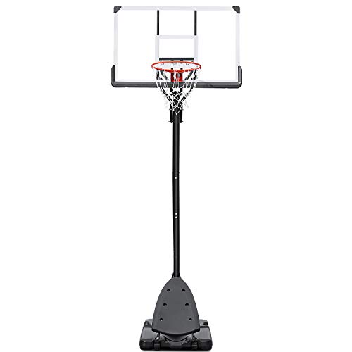 MaxKare Portable Basketball Hoop with Wheels 54” Backboard Height Adjustable 7FT-10FT Court Equipment Basketball Goal for Adults Kids Outdoor Indoor Use.