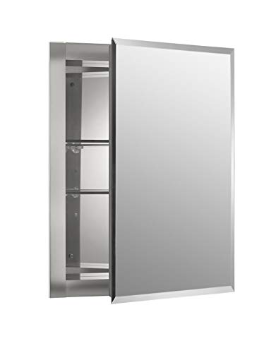 Kohler K-Cb-Clr1620Fs Frameless 16 Inch X 20 Inch Aluminum Bathroom Medicine Cabinet; Recess Installation Only