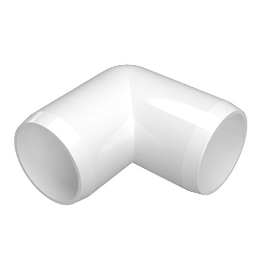 FORMUFIT F00190E-WH-4 90 Degree Elbow PVC Fitting, Furniture Grade, 1' Size, White (Pack of 4)